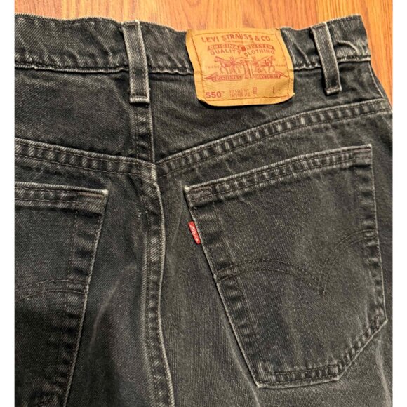 Vtg Levis 560 Black Jeans Womens 12 Reg 27" Denim Pants 1997 0897 Y2K - Picture 4 of 10